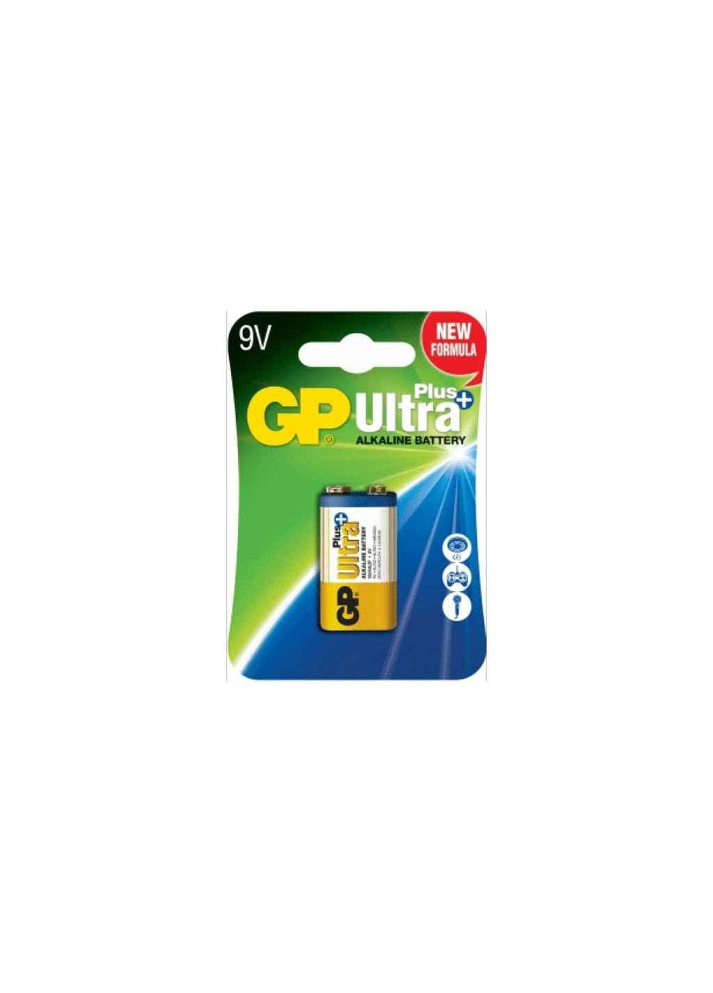 Батарейка лужна 6LF22 Ultra Plus Alkaline 9.0V 1604AUP-U1 1шт (блістер) ТМ GP (304641832)