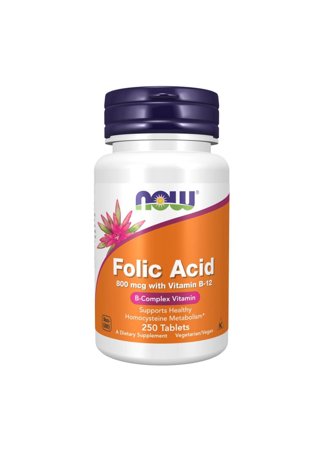 Фолиевая кислота FOLIC ACID 800 мкг 250 таблеток Now Foods (346086793)