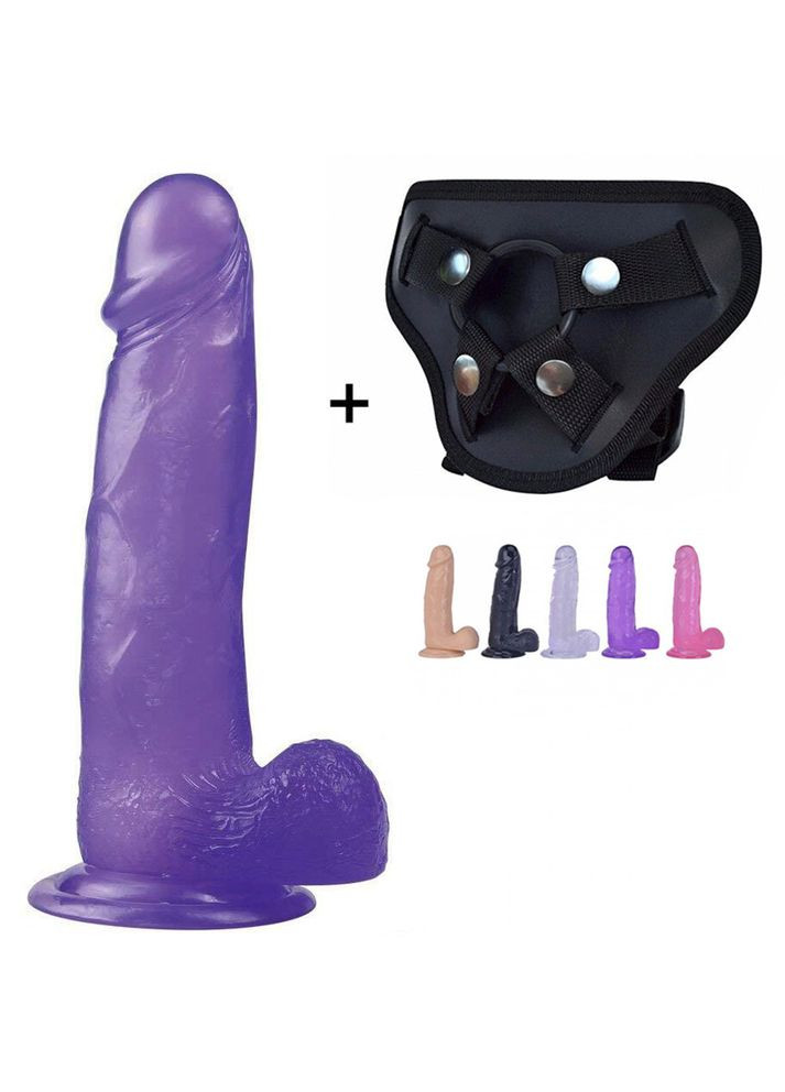 Страпон м'який Femdom Star L 19 см на ременях силіконовий фалос 5 кольорів Lovetoy (303878668)