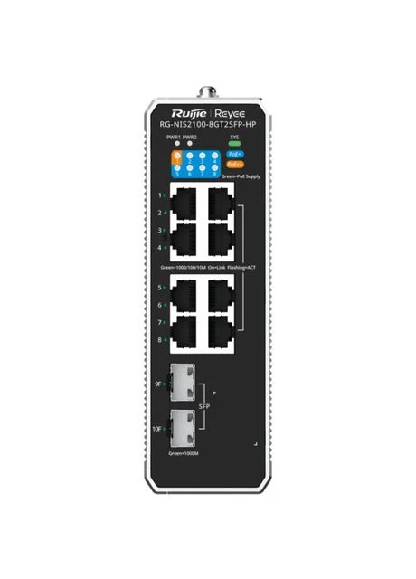 Комутатор 10 портів керований Reyee RG-NIS2100-8GT2SFP-HP PoE++ Ruijie (401475355)
