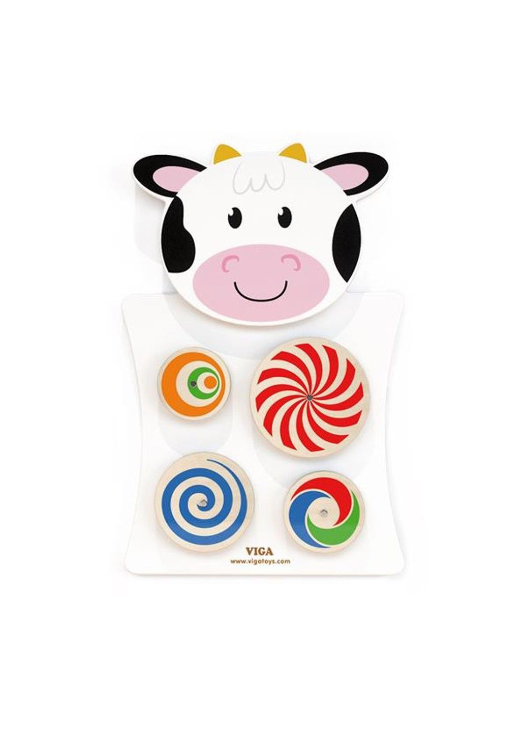 Бизиборд Коровка с кругами (50677FSC) Viga Toys (331173715)