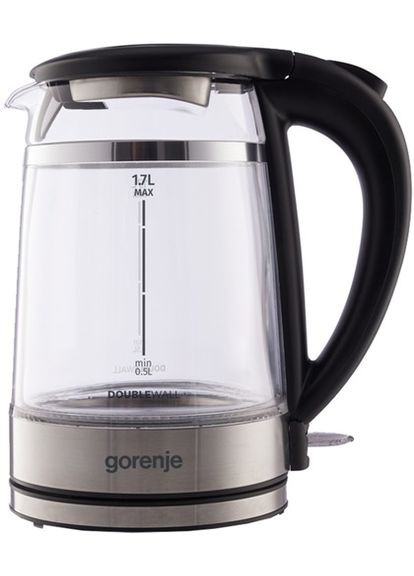 Електрочайник K17GDW 1.7 л чорний Gorenje (337093845)