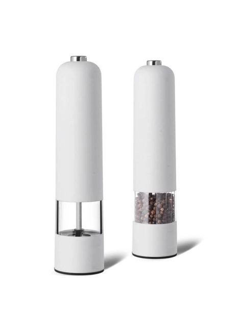 Електричний млин для спецій перцю та солі автоматична перечниця сільничка подрібнювач з підсвічуванням White No Brand (360531923)