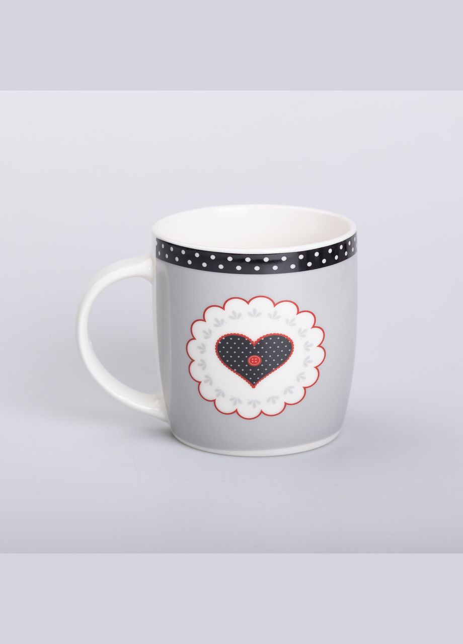 Чашка керамічна I love you 400 мл, сірий з чорим Ceramic (322855550)