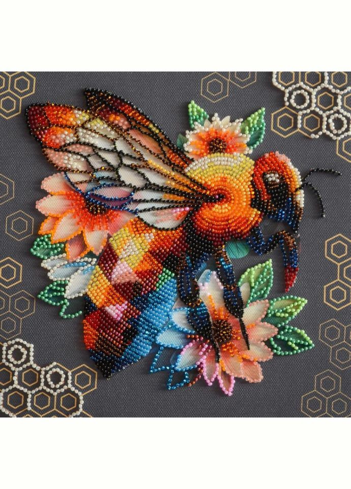 Набор мини для вышивки бисером "Медовая мозаика" AMB-112, 20х20 см Abris Art (305231702)