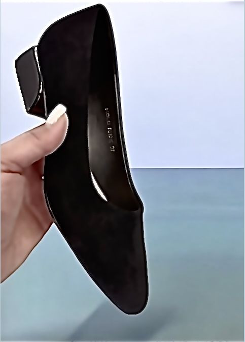 No Brand Туфлі чорний з натуральна замша, — (317756342)