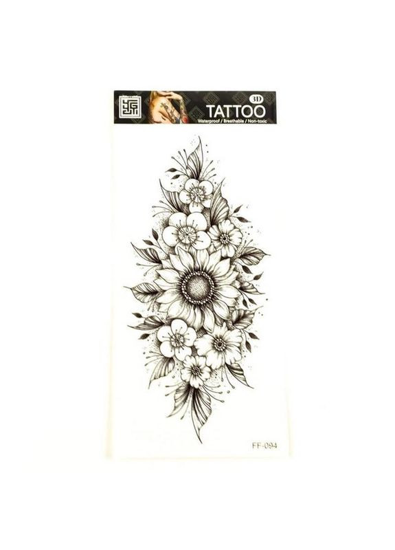 Тимчасове тату "Квіти" FF-094 розмір 19 х 9 см No Brand (330601006)