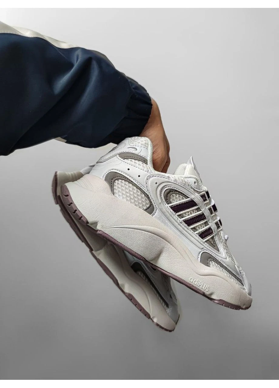 КРОССОВКИ ЖЕНСКИЕ ADIDAS OZMILLEN BEIGE/VIOLET АДИДАС ОЗМИЛЕН БЕЖЕВЫЕ No Brand бежевые демисезоны (392027203)
