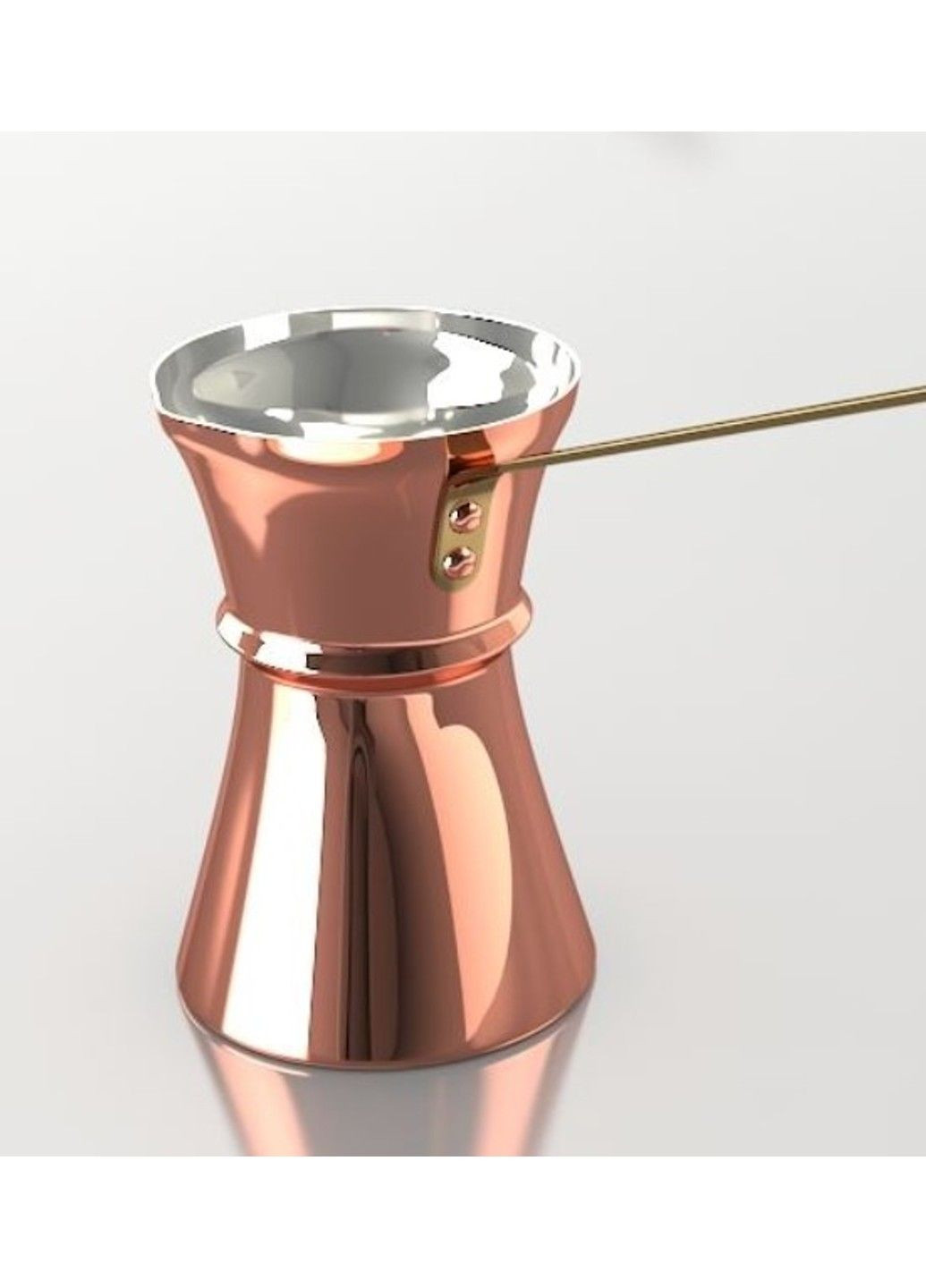 Турка джезва медная Афина классика 70 мл латунная ручка ZH (328264248)