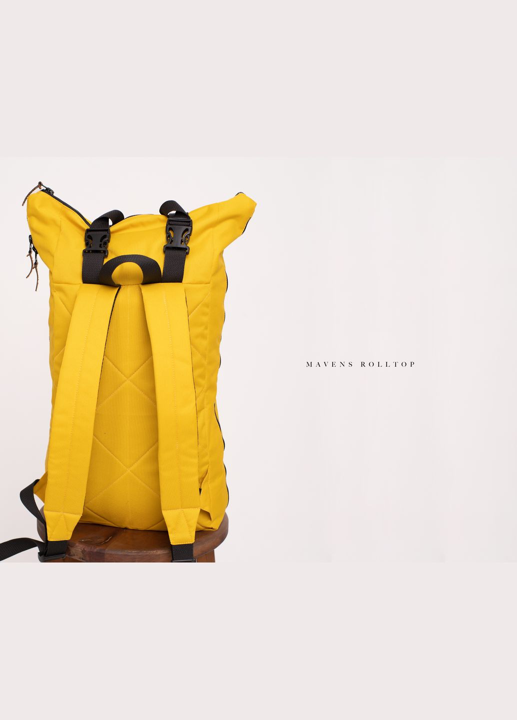 Рюкзак " Rolltop" для ручної поклажі, стандарт Ryanair та Wizz Air 40x20x25 см. Жовтий Mavens (276070424)