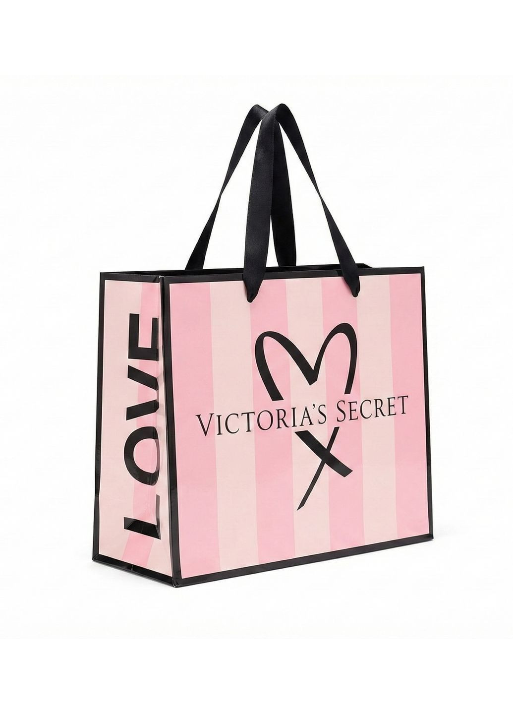 Подарунковий пакет Gift Package Striped 24x20x9 см Victoria's Secret (370050466)