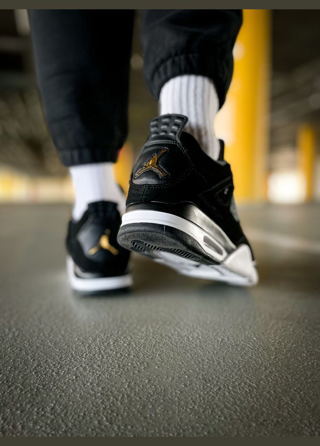 Черные всесезонные кроссовки мужские и женские nike air jordan 4 retro royalty black | найк аир джордан 4 ретро черные No Brand