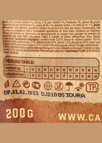 Ласощі Dog Crunchy Snack для собак, скумбрія та малина, 200 г (*) Carnilove (326068374)