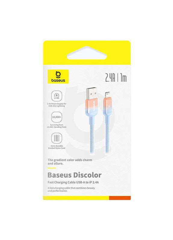 Зарядний кабель USB-Lightning для iPhone / Провід шнур юсб лайтнінг для зарядки айфона Apple пристроїв 1м Baseus (360630728)