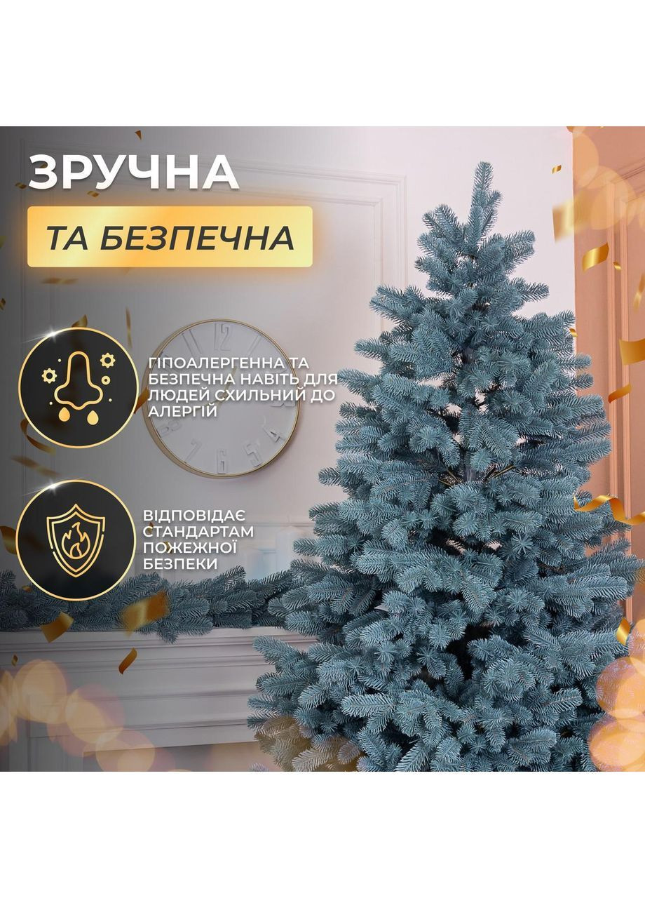 Лита штучна ялинка 2,1 м блакитна Говерла Преміум TD-GOVBL21 LUGI (368767415)