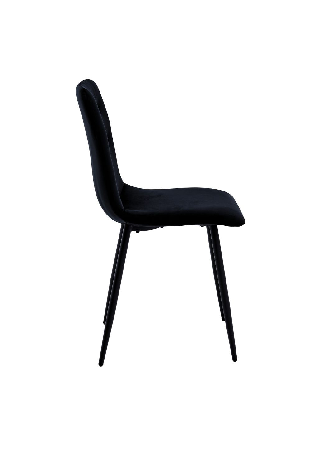 Стілець RUBY Чорний каркас / Чорний велюр Intarsio (372178926)