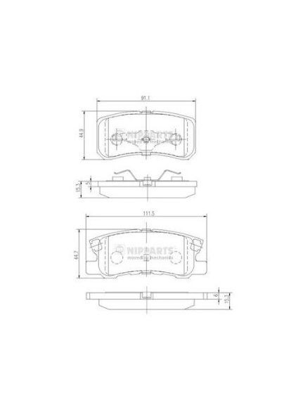 Тормозные колодки Nipparts (364834361)