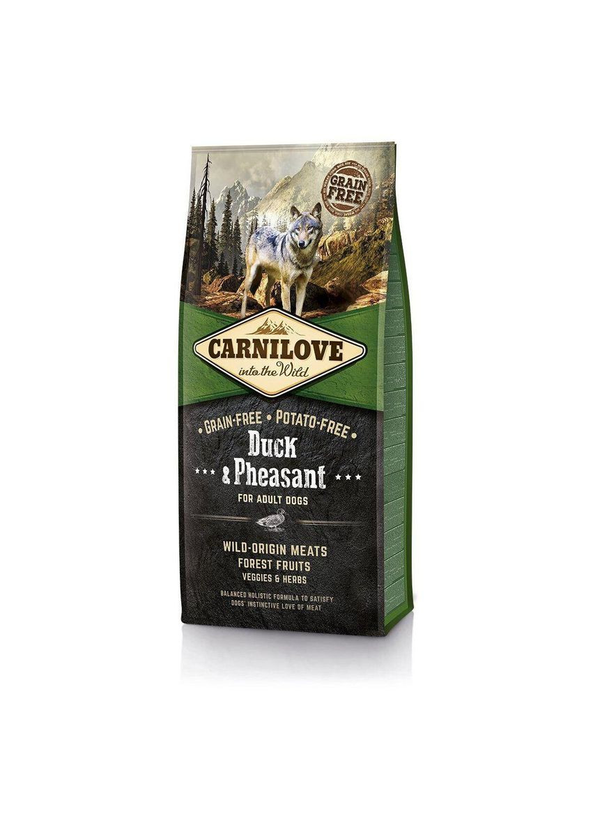 Сухой корм Duck & Pheasant для взрослых собак всех пород, утка и фазан, 12 кг Carnilove (345743634)