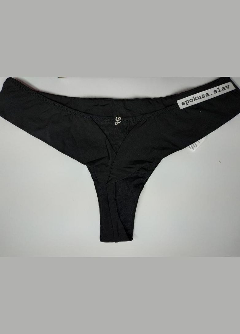 Изумительные женские черные трусики-стринги 6034 лейлив Leilieve (324833007)