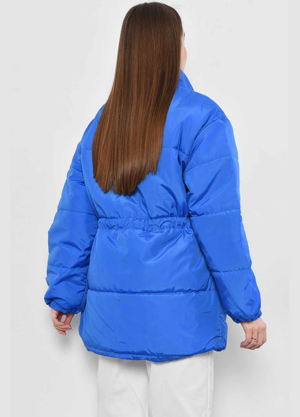 Синя демісезонна куртка жіноча демісезонна синього кольору Let's Shop