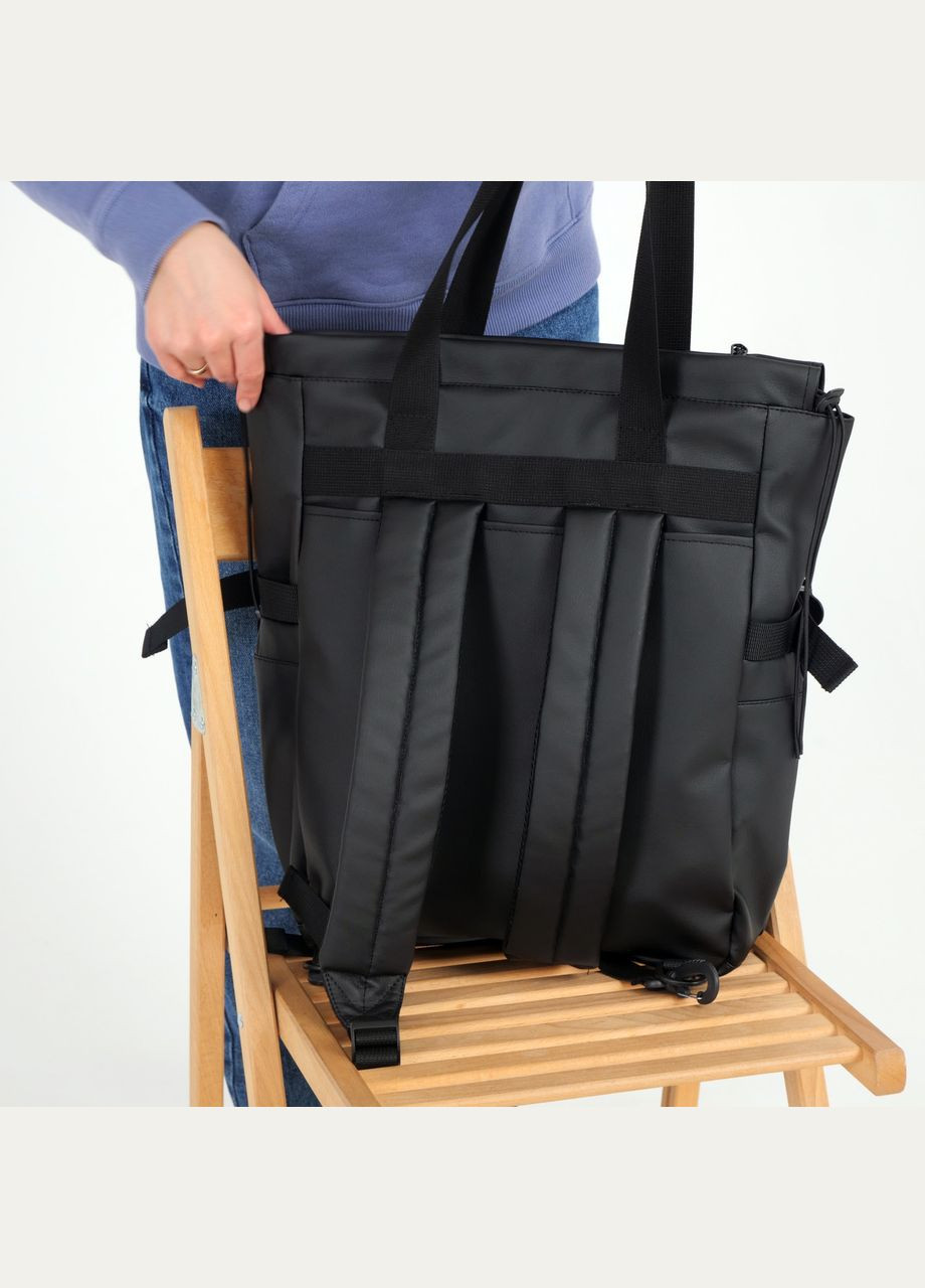Женский шопер-рюкзак, кросс-боди чорний из экокожи ToBeYou shoperbag (284725568)