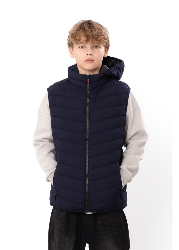 Демисезонный подростковый жилет для мальчика с капюшоном (p-18192) Носи своє (363849406)