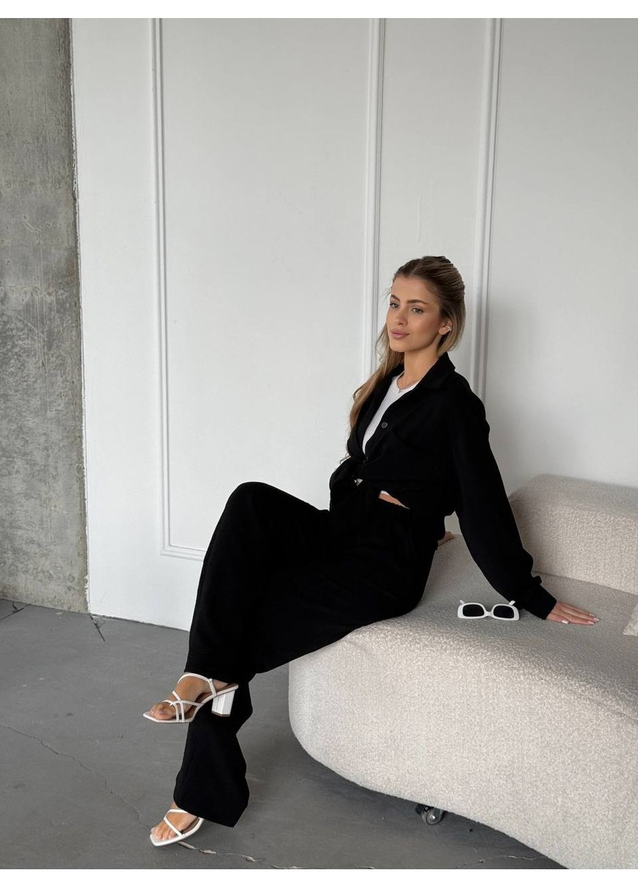 Костюм в свободном стиле рубашка и брюки американская креп жатка Україна (351486552)