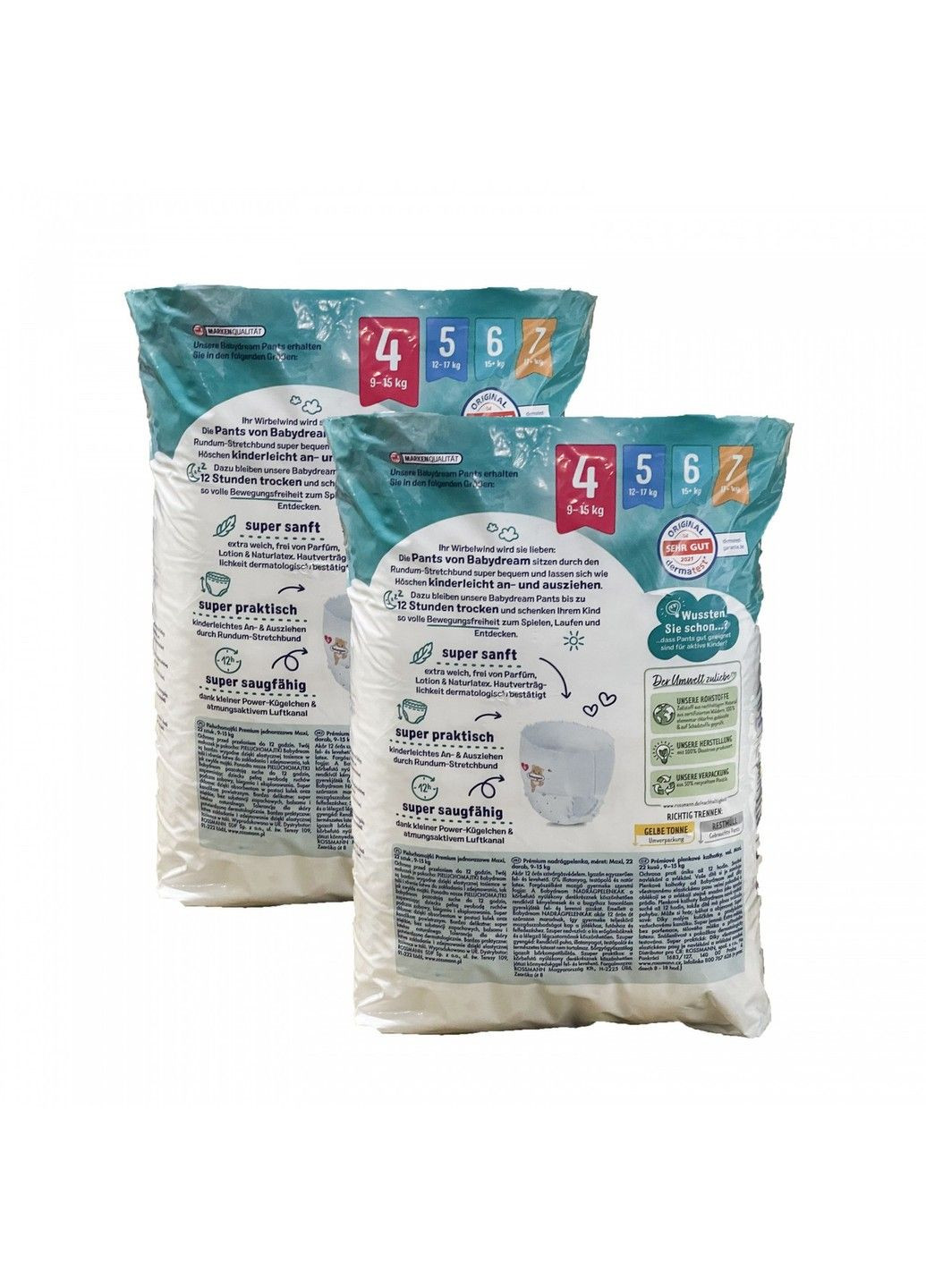 Підгузки-трусики Premium 4 розміру, 9-15 кг, 44 шт Babydream (341133417)