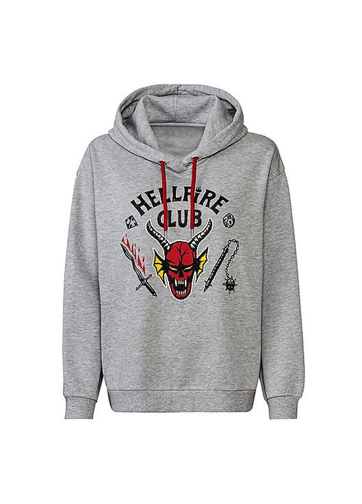 Женский спортивный костюм на флисе серый с капюшоном Netflix Stranger Things (худые+штаны) S,М,L Lidl (366089356)