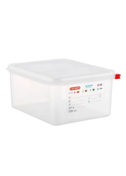 Харчовий контейнер з кришкою GN 1/2 h-15 см 10 л (03034) Araven з кришкою GN 1/2 h-15 см 10 л (405012482)