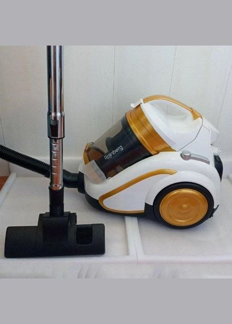 Пылесос RB-658TB колбовый с регулятором мощности и турбощеткой 5L - 5200 Вт, пылесос домашний Rainberg (364664988)