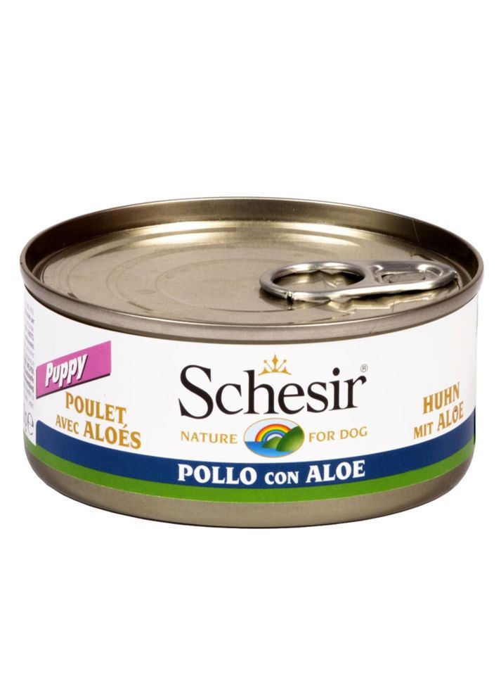 Консерви для цуценят вологий корм Chicken Aloe Puppy 0.15 кг (8005852712639) Schesir (366081654)