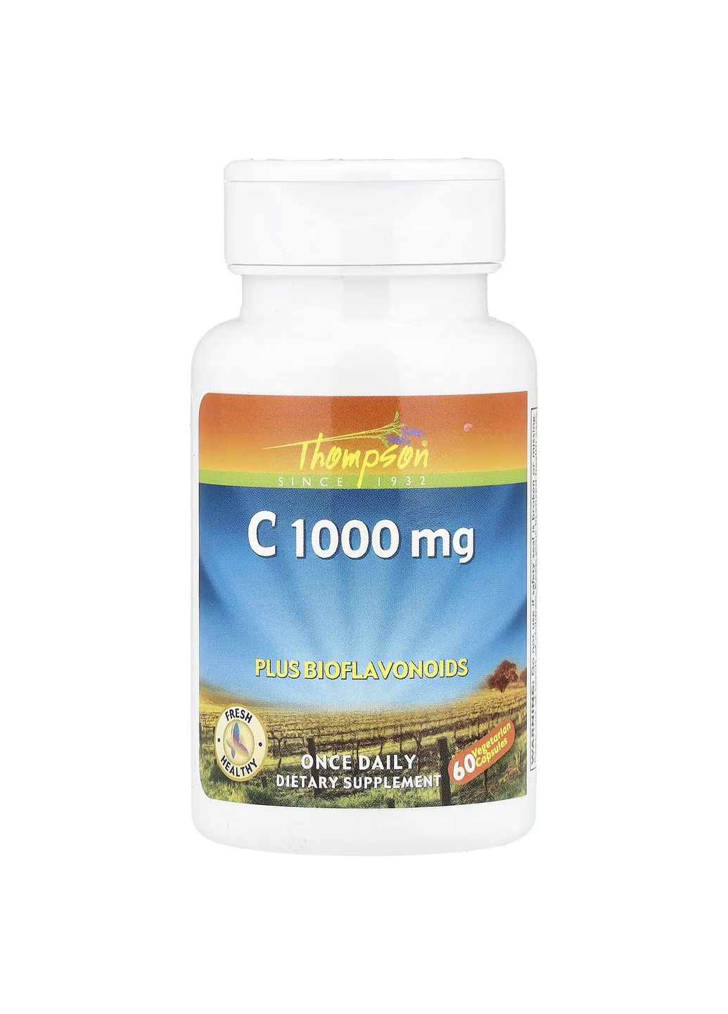 Витамин С Vitamin C Plus Bioflavonoids, 60 Vegetarian Capsules Thompson (322225274)
