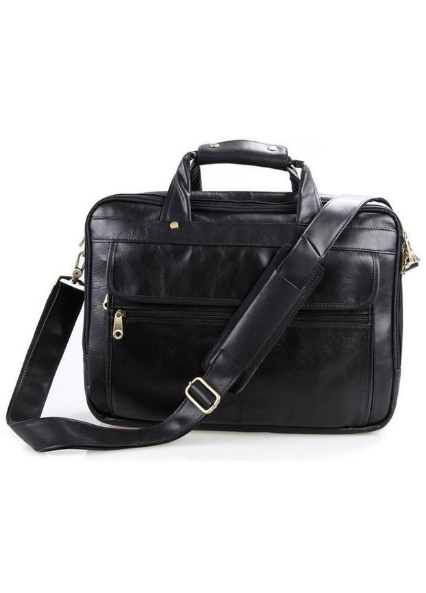 Сумка чоловіча через плече шкіряна портфель для документів планшет А4 в дорогу для телефону Чорний 34342 Vintage (331862435)