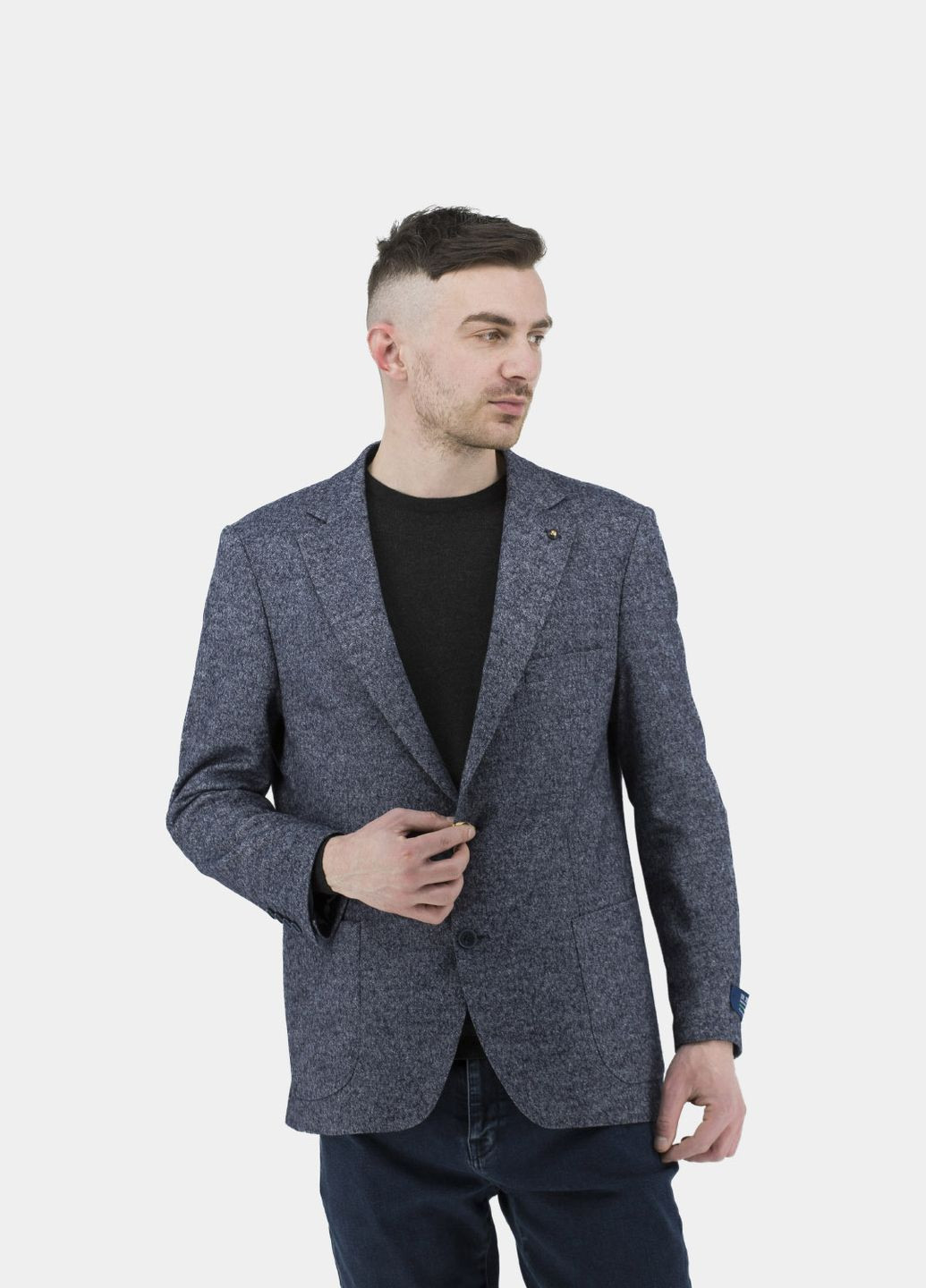 Чоловічий меланжевий піджак без підкладки з англійським коміром Avvenente (, ), 35595 No Brand (331785341)