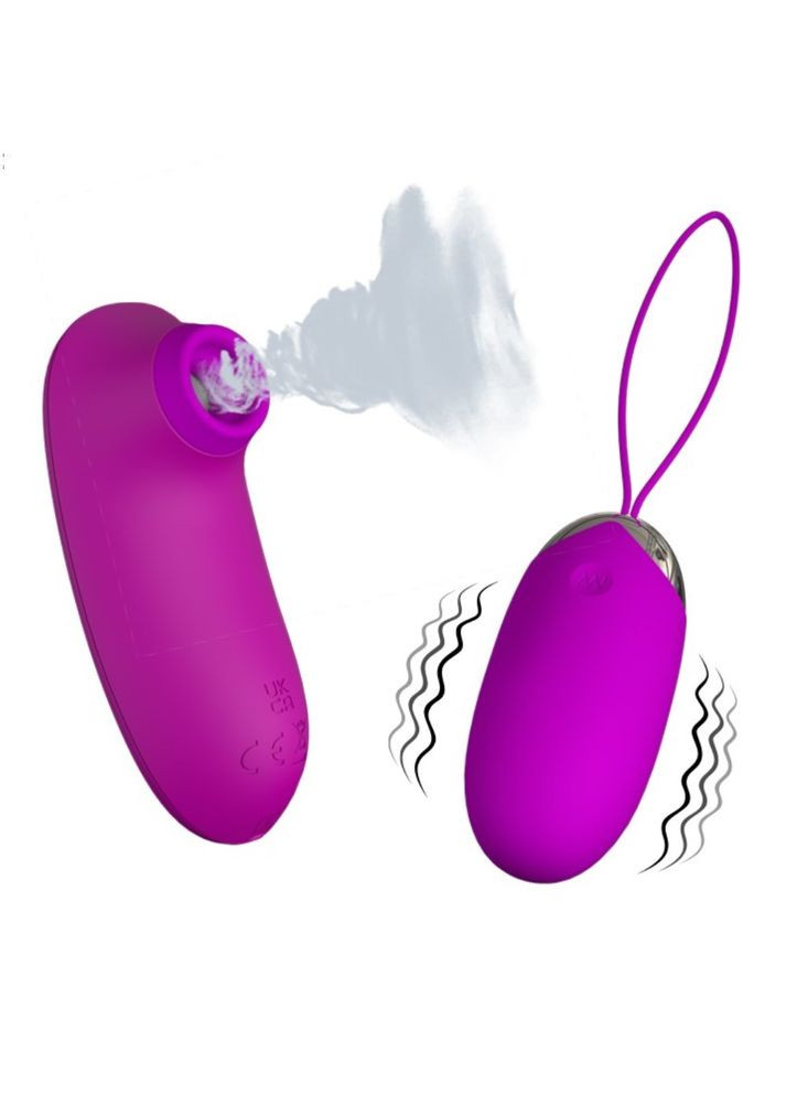 Набір із вакуумного стимулятора та віброяйця "ORTHUS Multifunctional 2 in 1" від Baile LyBaile (298285411)