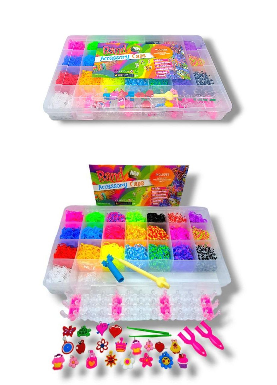 Набір гумок для плетіння з гачком Fashion set 6300шт LOOM BANDS (301510427)