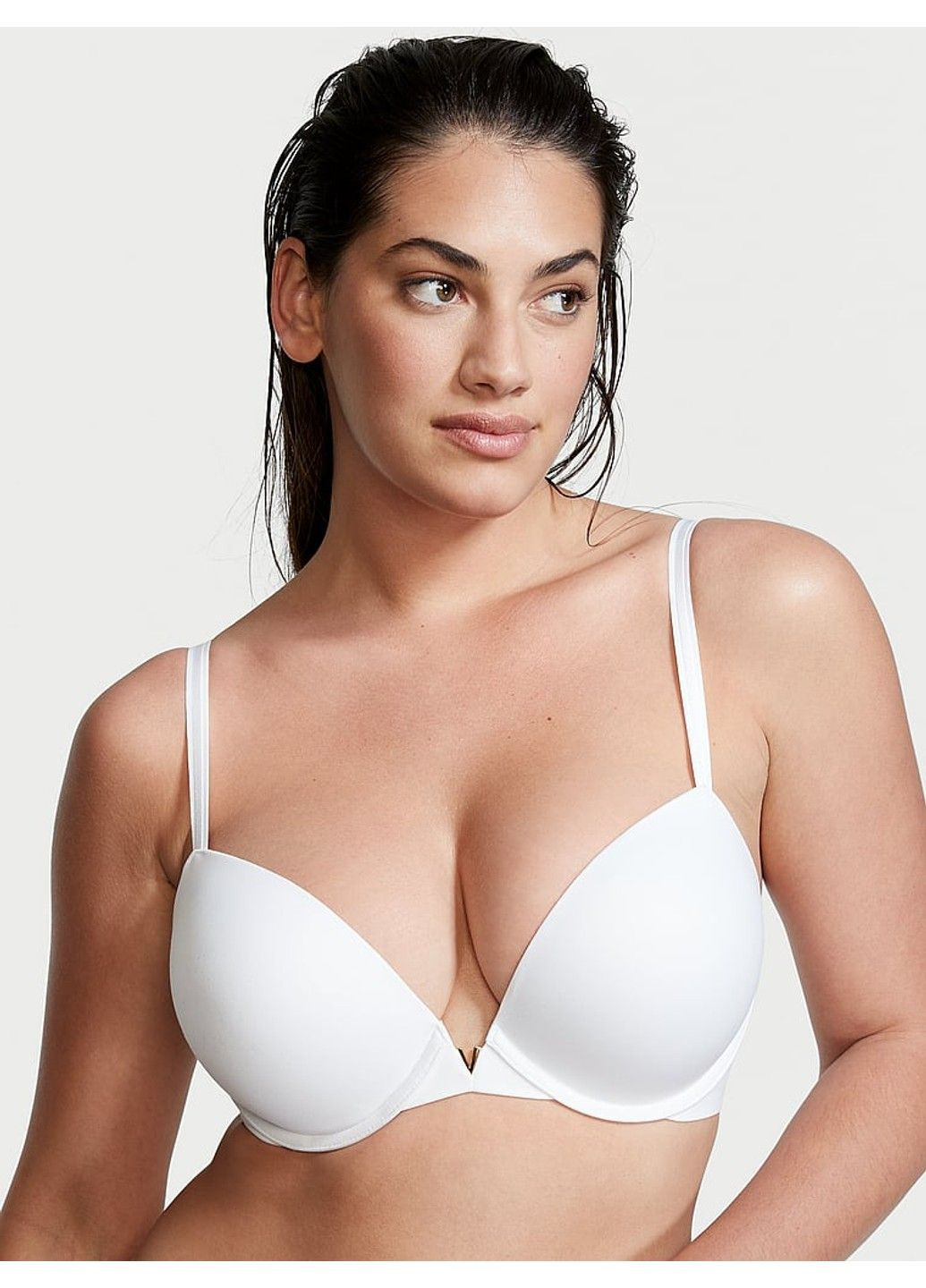 Белый бюстгальтер push-up plunge bra white Victoria's Secret