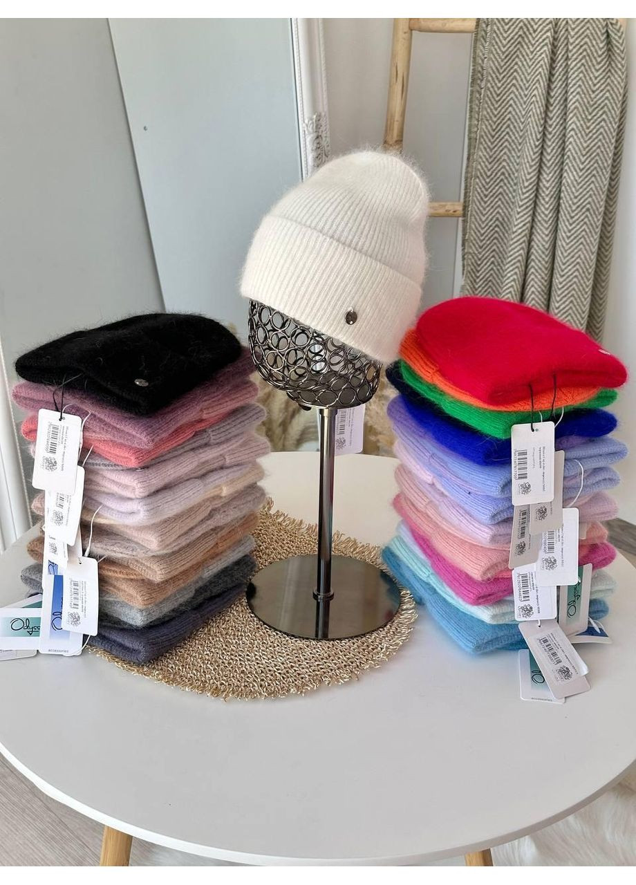 Шапочки тепленькі ангорові, мʼякі та дуже приємні на дотик, велика кількість кольорів No Brand (362917492)