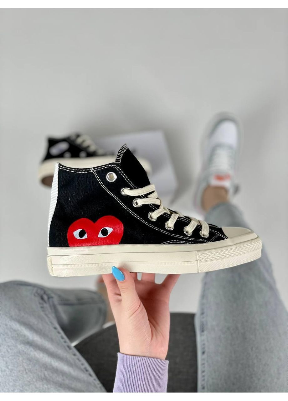 Білі Осінні кеди чоловічі converse x comme des garsons play chuck конверс No Brand