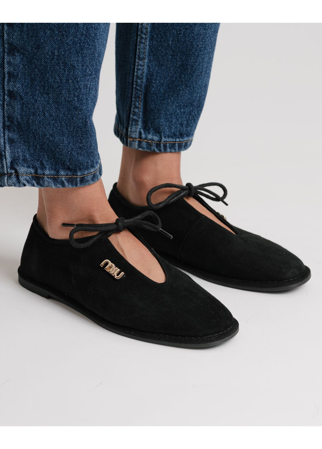Krula Туфли на плоской подошве замша черный з натуральная замша, украина — всесезон (359855002)