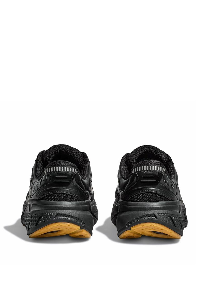 Черные всесезонные мужские кроссовки 1160050 черный кожа HOKA
