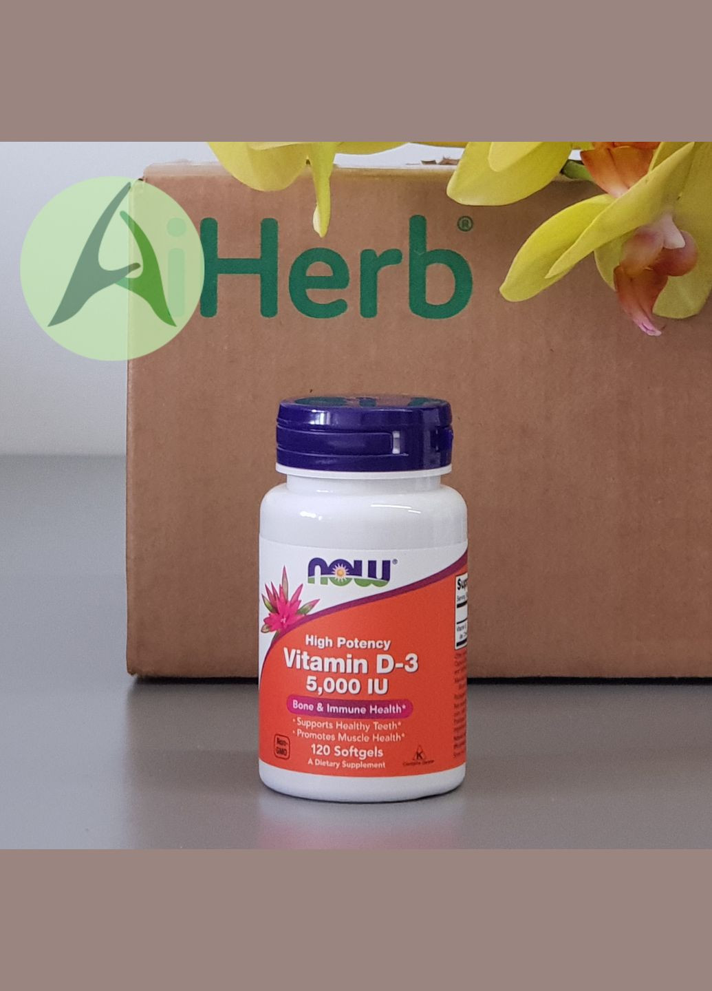 Витамин Д3, D3, 5000 МЕ, 125 мкг, 120 капсул Now Foods (314524459)