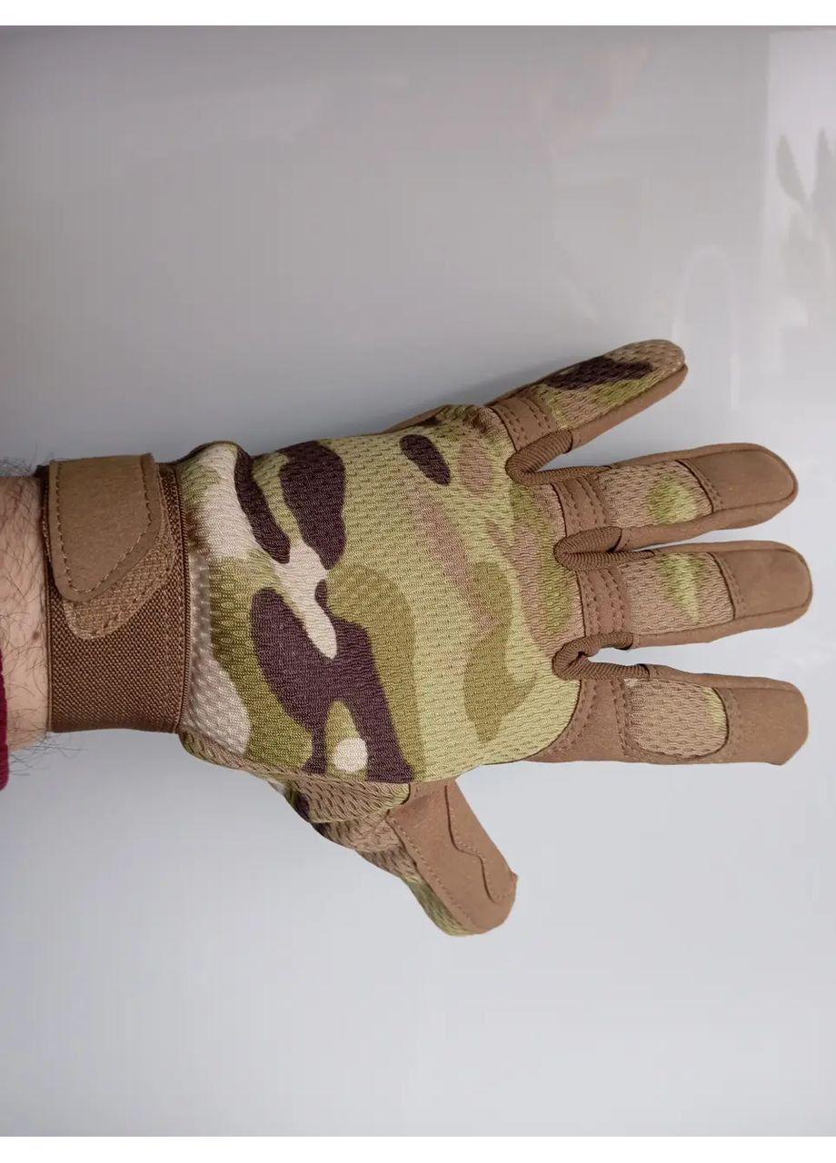 Тактические военные перчатки в цвете мультикам No Brand (367165455)