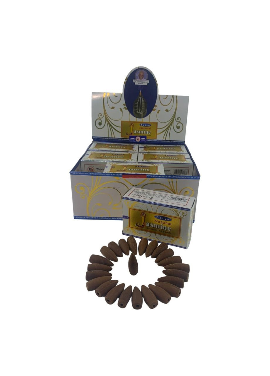 Natural Jasmine Backflow Cones (Жасмин)( ) 24 конуси в упаковці Satya (317309121)