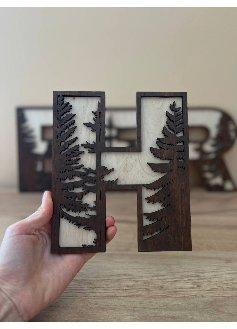 Елочные буквы в цвете орех, персонализированные 1 шт WittleWood (369770171)