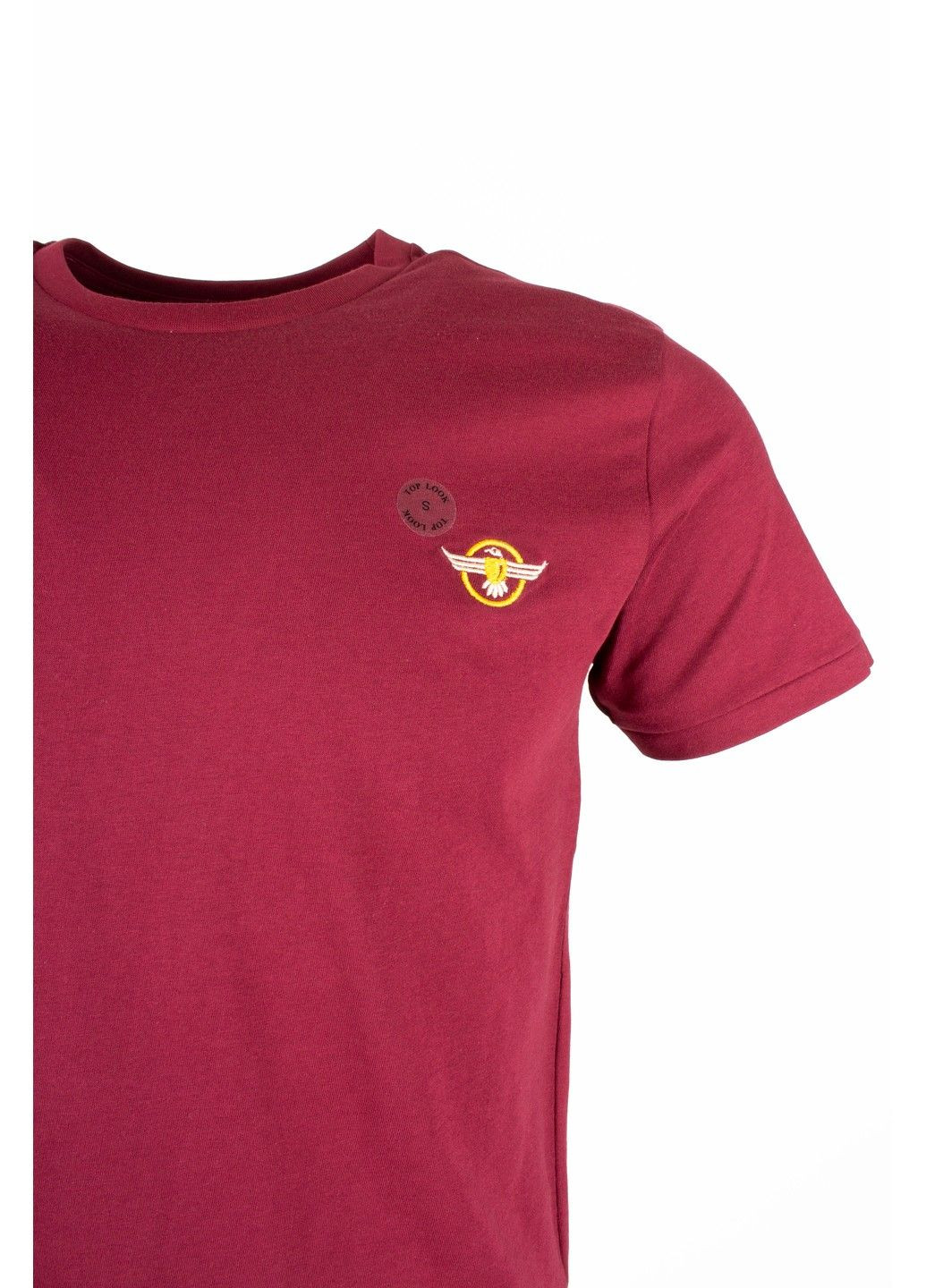 Бордовая футболка мужская top look бордовая 070821-001532 No Brand