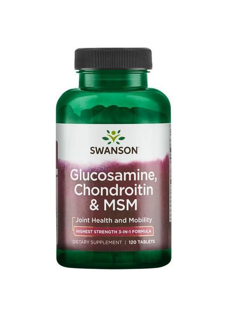 Глюкозамин и хондроитин МСМ, 120 таблеток, Swanson (364311083)