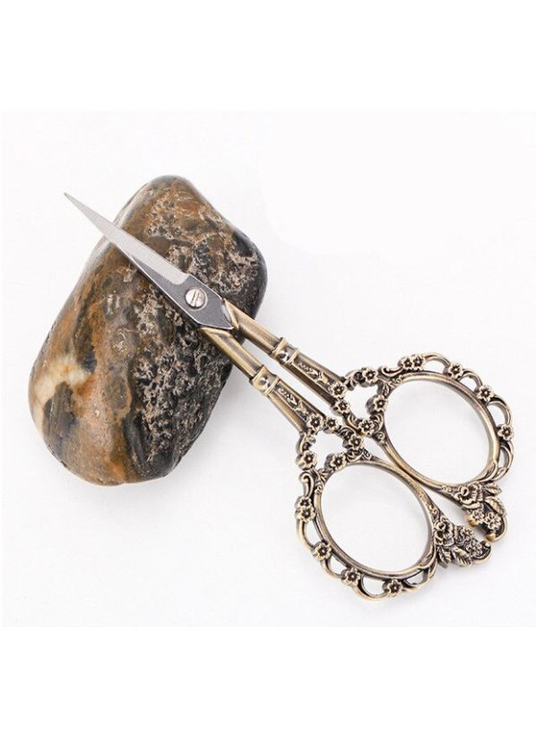 Ножницы для рукоделия винтажные, 12х4,5 см, старая латунь No Brand (340485402)