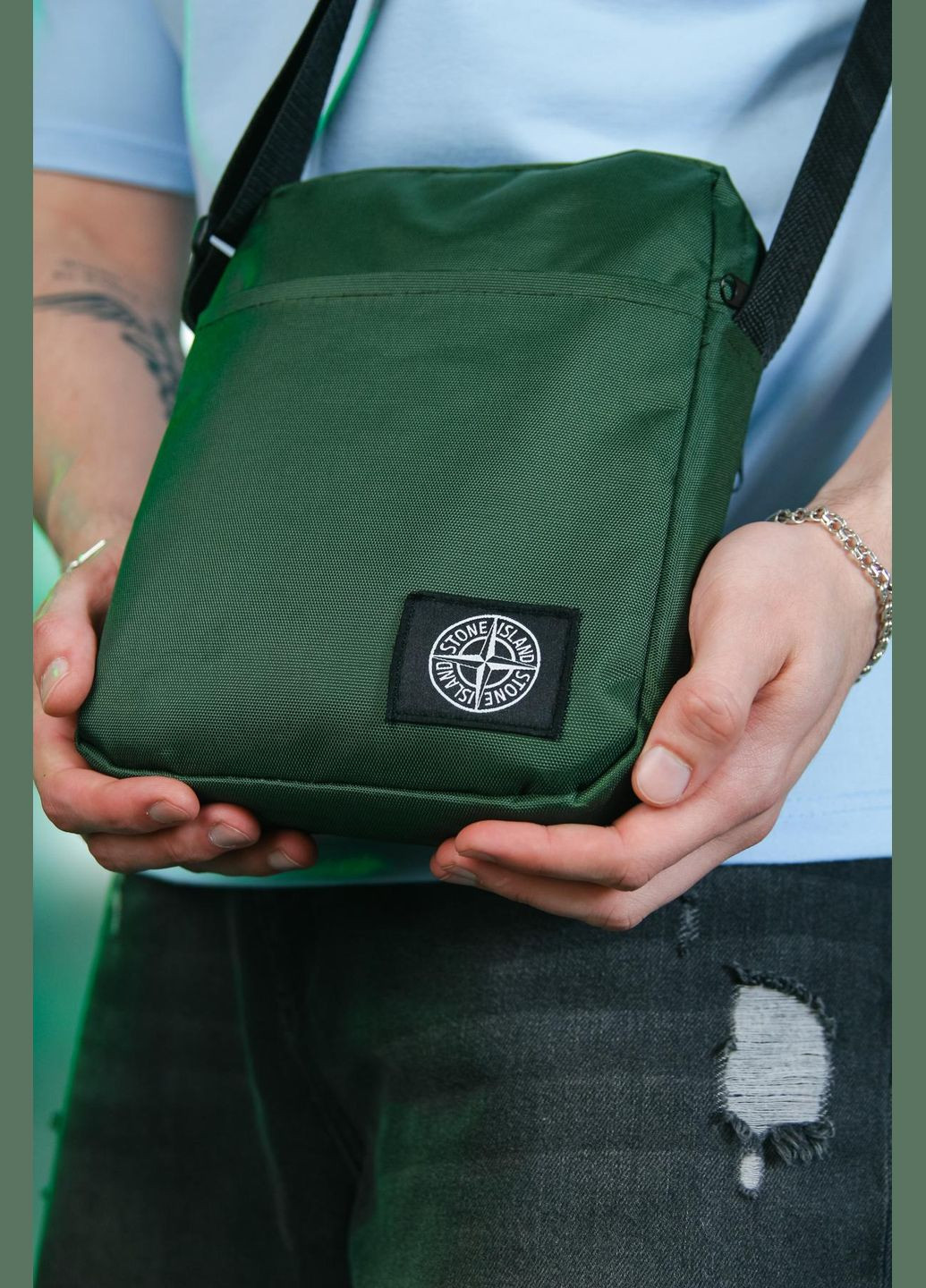 Барсетка 1000d зеленая No Brand (359381247)